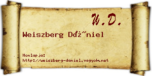 Weiszberg Dániel névjegykártya